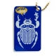 swiss bug (travel tag), royal blue on gold
